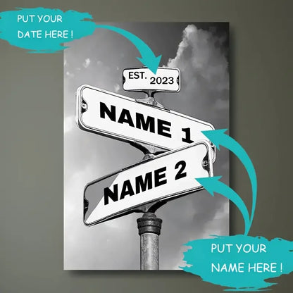 Custom Canvas Street Sign